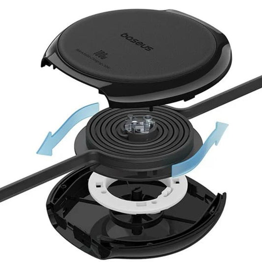 USB-C - USB-C Baseus Pathfinder Retractable data- og opladningskabel, 100W, 1m, Sort P10368400111-00