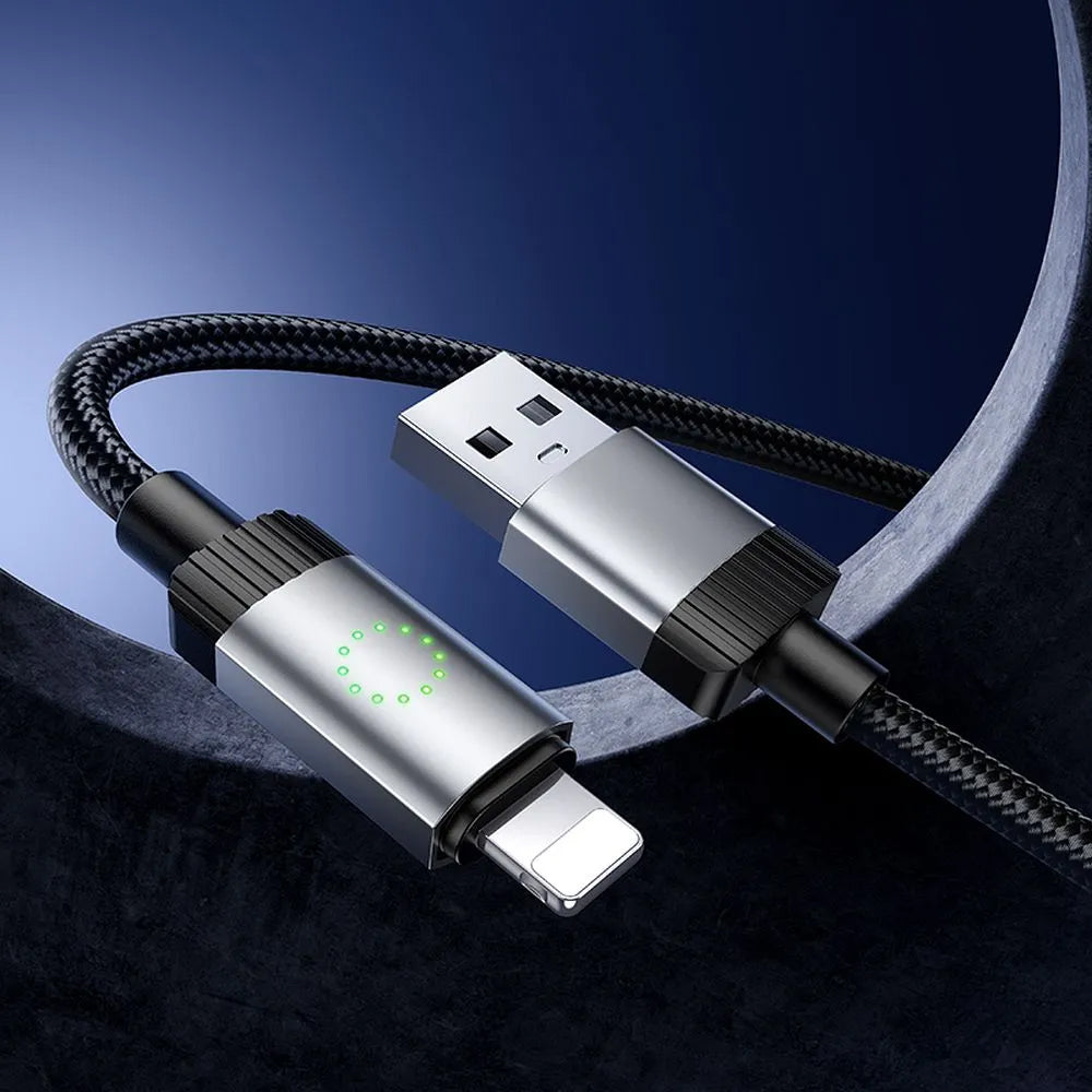 Data- og opladningskabel USB-A - Lightning HOCO X117, 18W, 1m, Sort