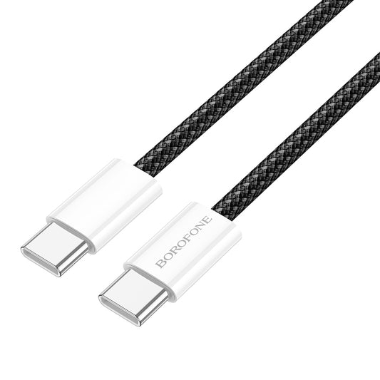 USB-C data- og opladningskabel - USB-C Borofone BX103 Original, 60W, 1m, Sort