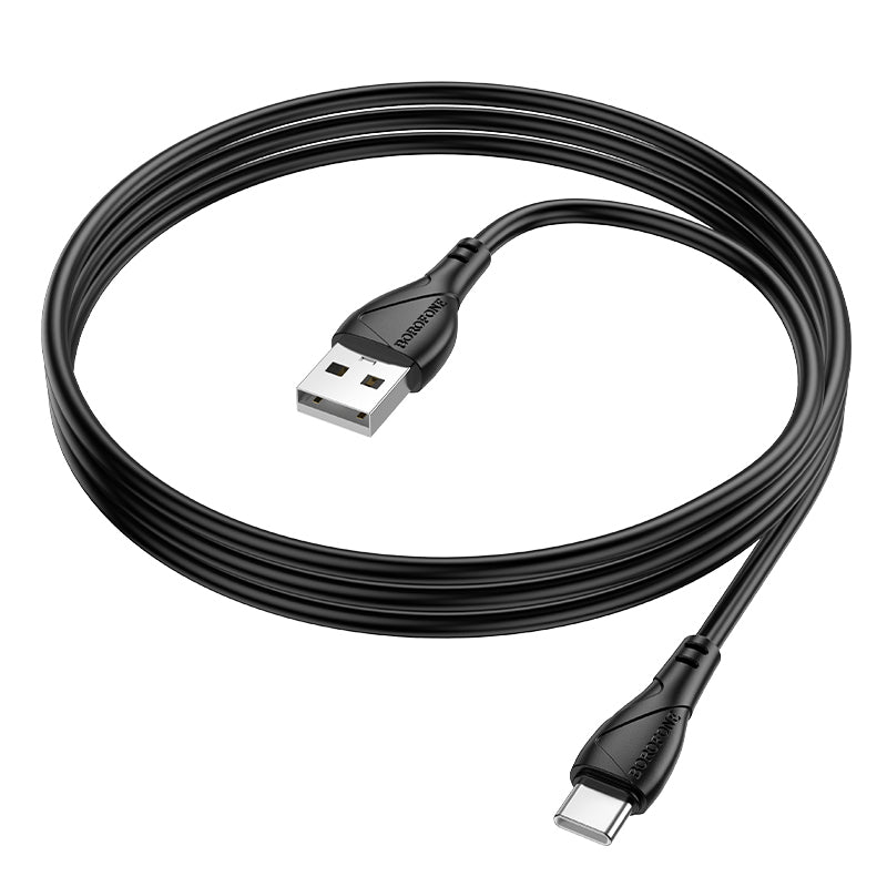 Data- og opladningskabel USB-A - USB-C Borofone BX121 Energy, 18W, 1m, Sort