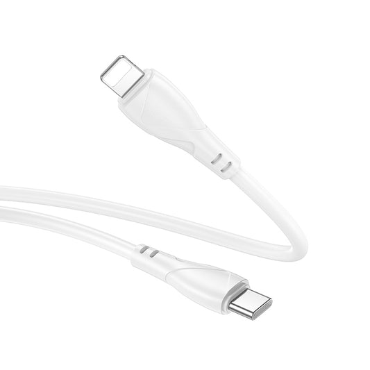 USB-C Data- og Opladningskabel - USB-C Borofone BX121 Energy, 60W, 1m, Hvid