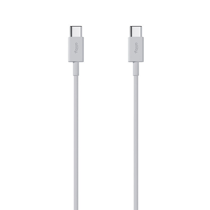 Data- og opladningskabel USB-C - USB-C Allity. AUC-03, 100W, 2m, Hvid