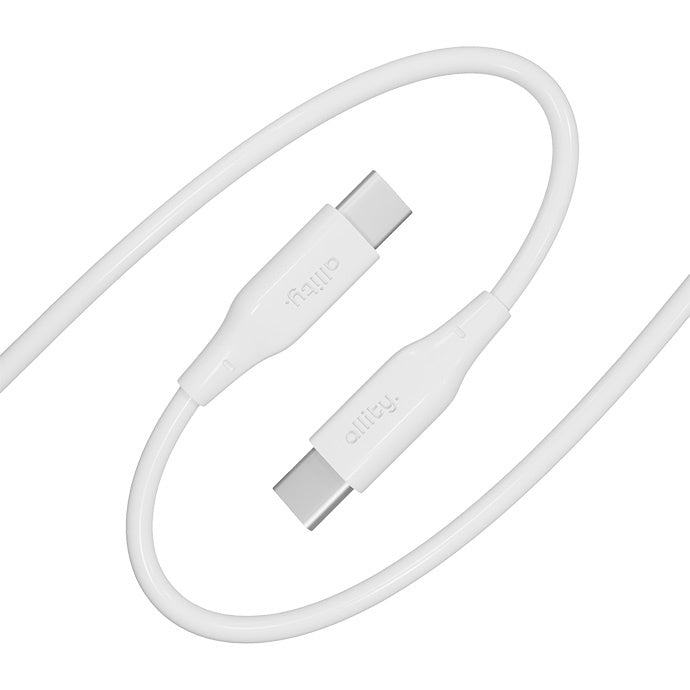 USB-C Data- og Opladningskabel - USB-C Allity. AUC-02, 100W, 2m, Hvid