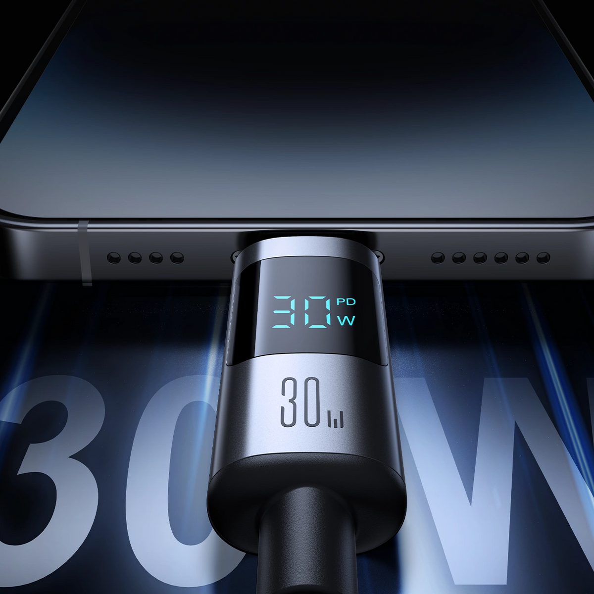 Data- og opladningskabel USB-C - Lightning Joyroom S-A16 Pro Prism Display, 30W, 1.2m, Sort