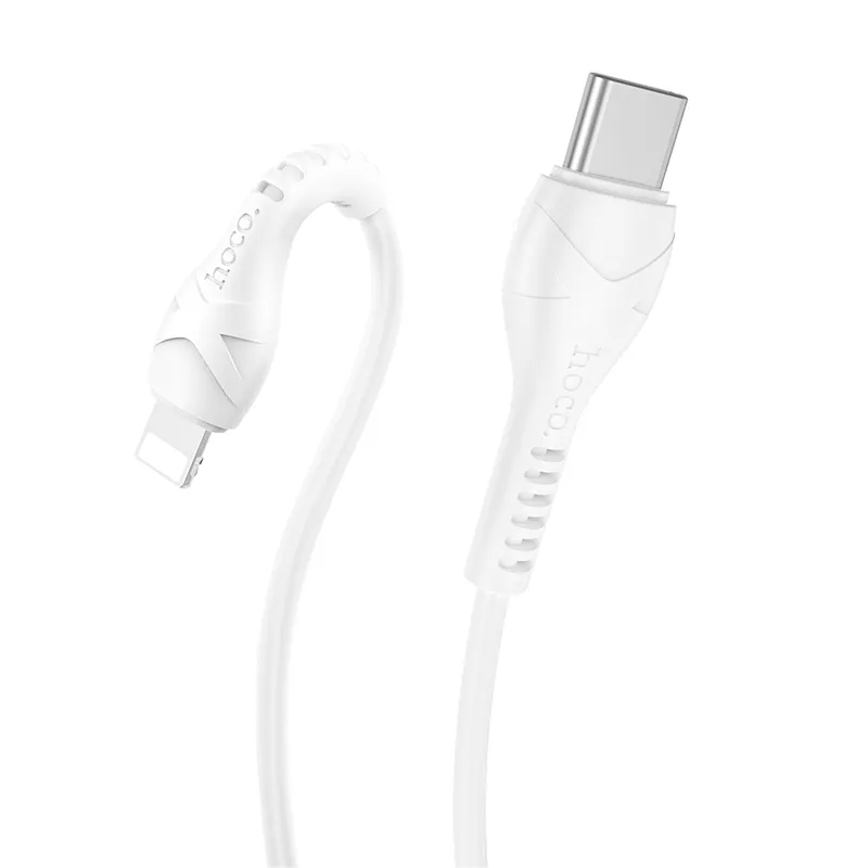 Data- og opladningskabel USB-C - Lightning HOCO X37, 27W, 1m, Hvid