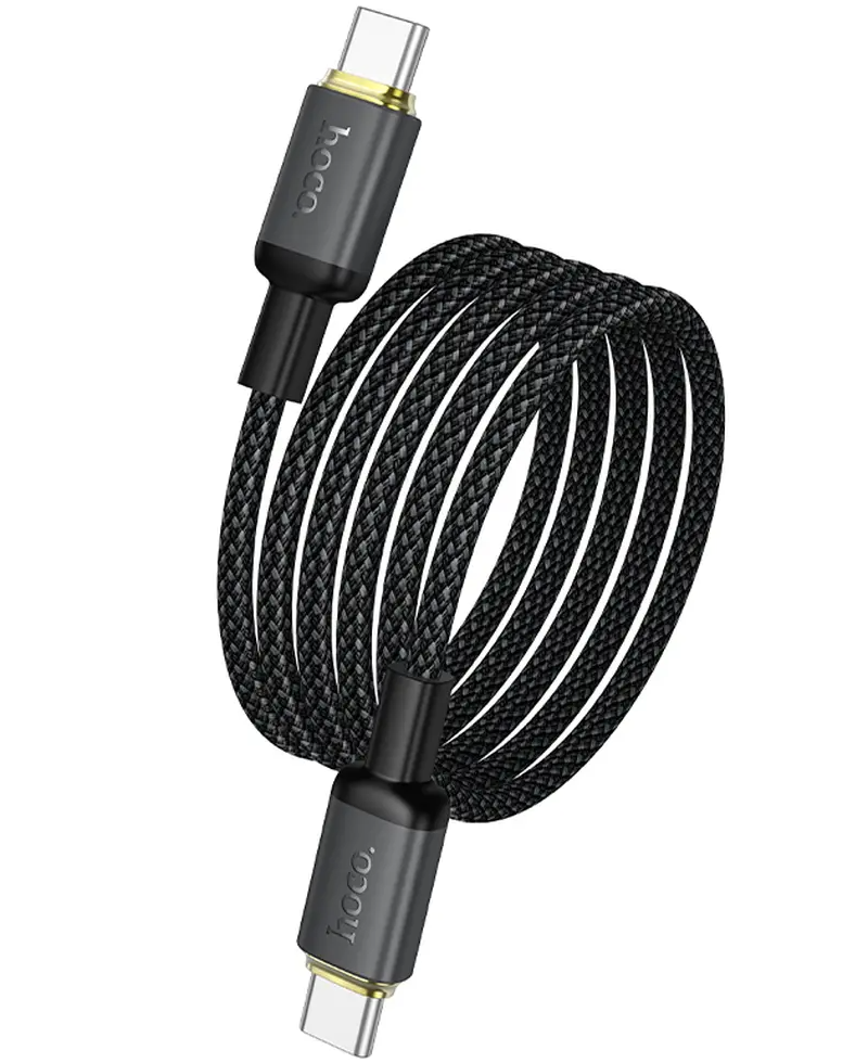 USB-C Data- og Opladningskabel - USB-C HOCO X128 Benefit, 60W, 1m, Sort