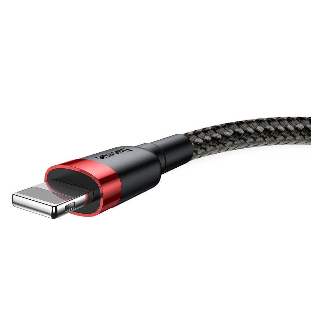 Data- og opladningskabel USB-A - Lightning Baseus Cafule, 18W, 2m, Rød CALKLF-C19