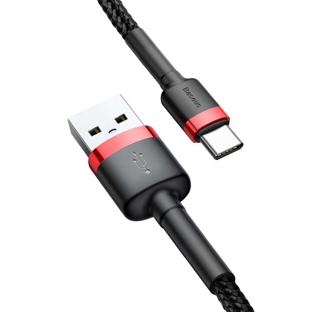 Data- og opladningskabel USB-A - USB-C Baseus Cafule, 18W, 2m, sort CATKLF-C91