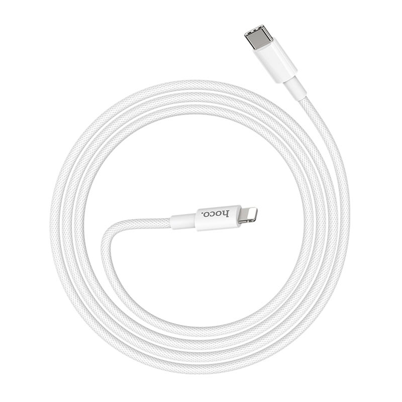 Data- og opladningskabel USB-C - Lightning HOCO X56, 20W, 1m, Hvid
