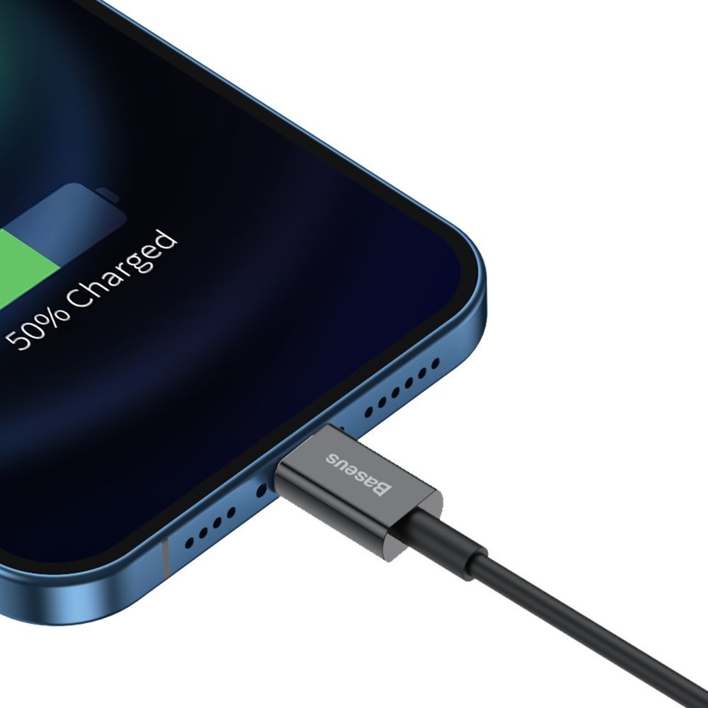 USB-A til Lightning data- og opladningskabel Baseus Superior Series, 20W, 1m, sort CALYS-A01