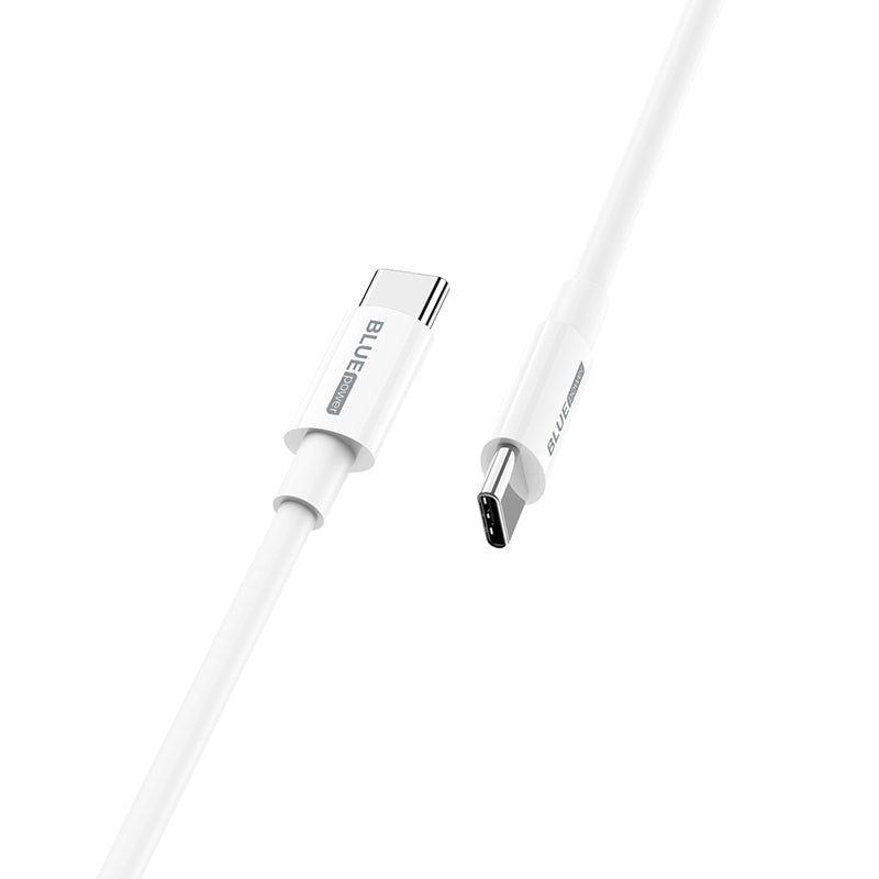 USB-C Data- og Opladningskabel - USB-C BLUE Power BBX44, 100W, 1m, Hvid
