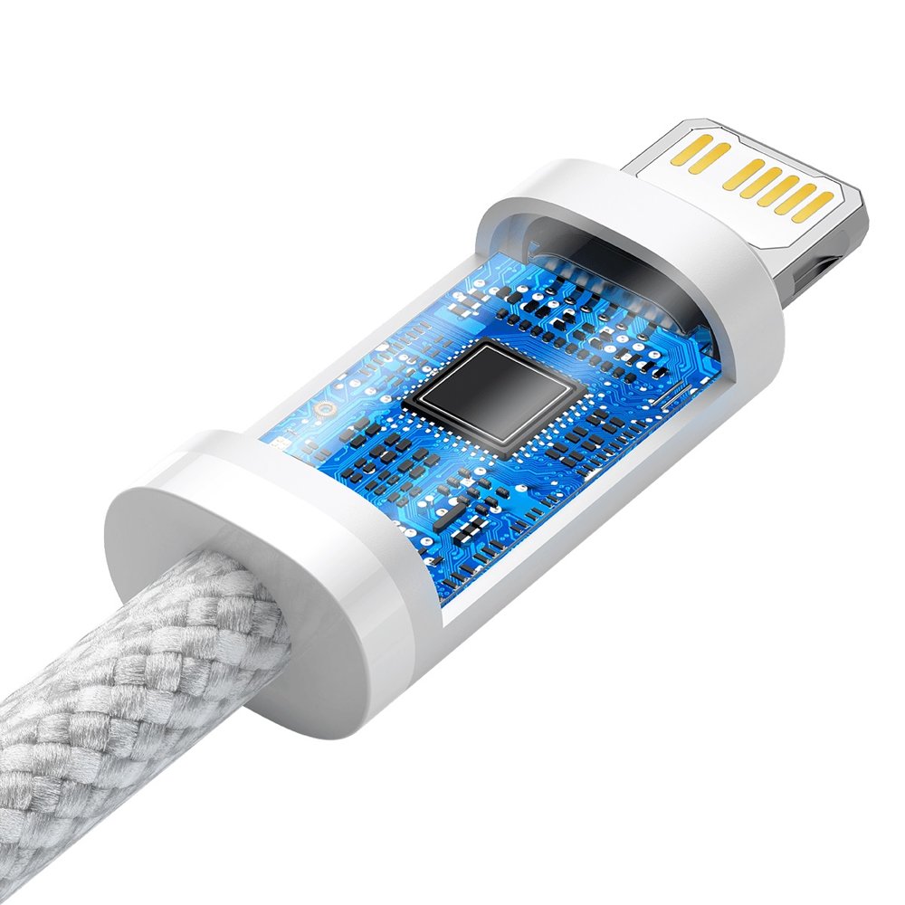 USB-C - Lightning Baseus Dynamic Fast Charging data- og opladningskabel, 20W, 1m, hvid CALD000002