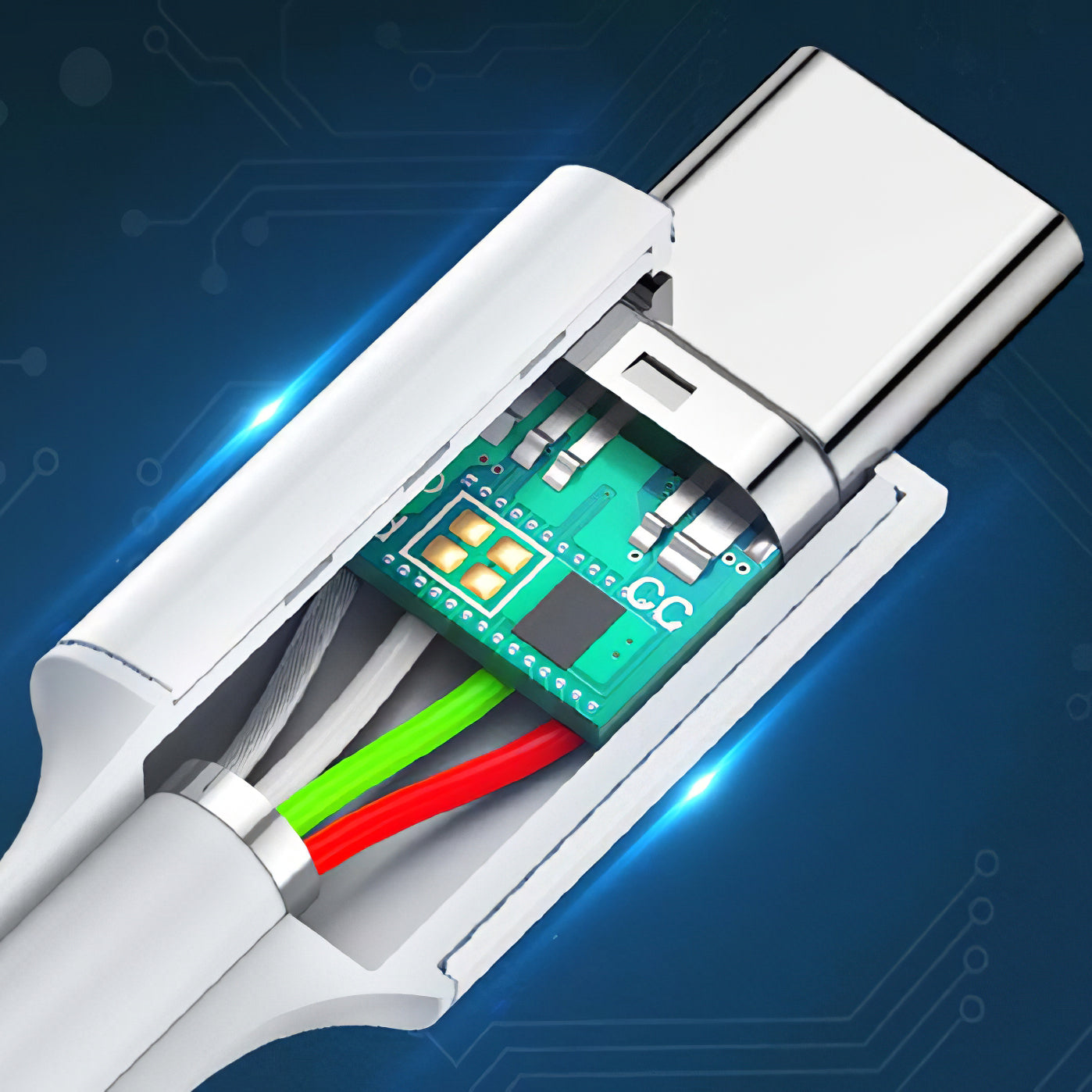 USB-C Data- og Opladningskabel - USB-C UGREEN US264, 60W, 1.5m, Hvid
