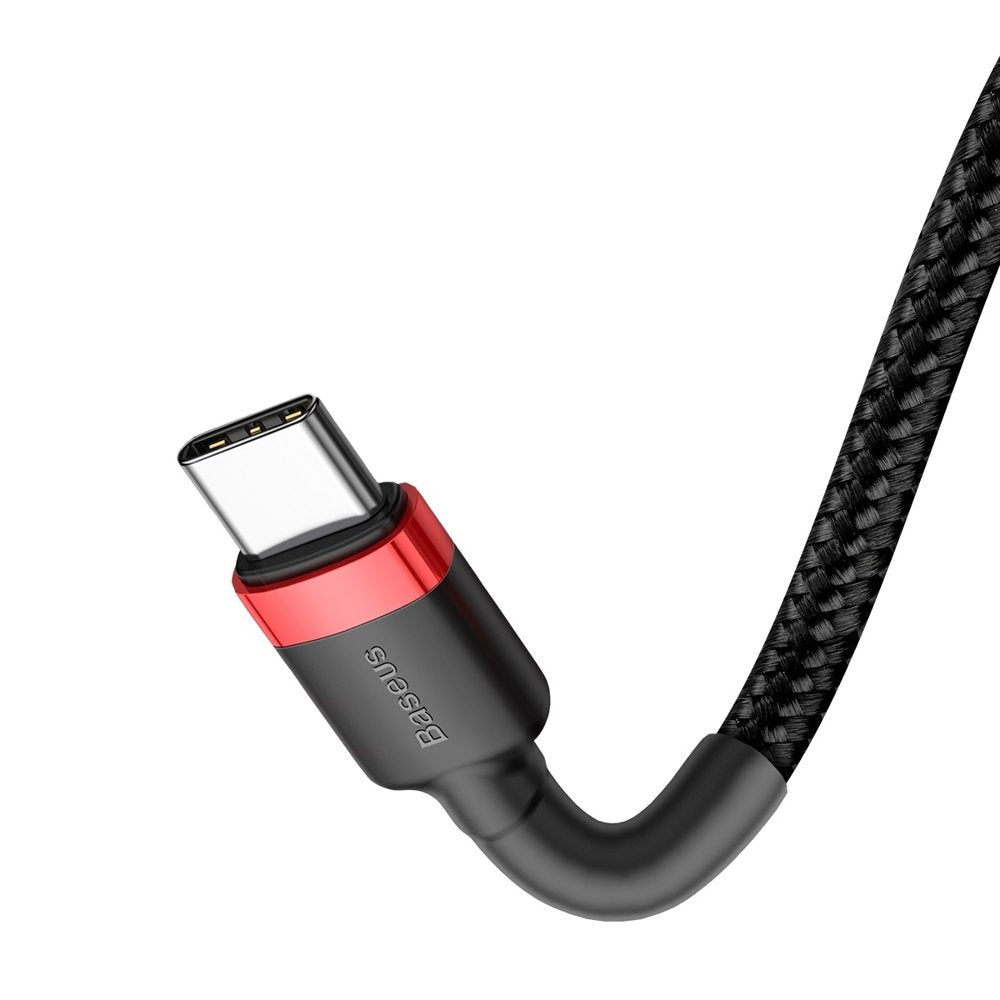 USB-C data- og opladningskabel - USB-C Baseus Cafule, 60W, 1m, rød CATKLF-G91