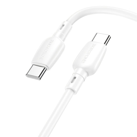 USB-C data- og opladningskabel - USB-C Borofone BX93, 60W, 1m, hvid