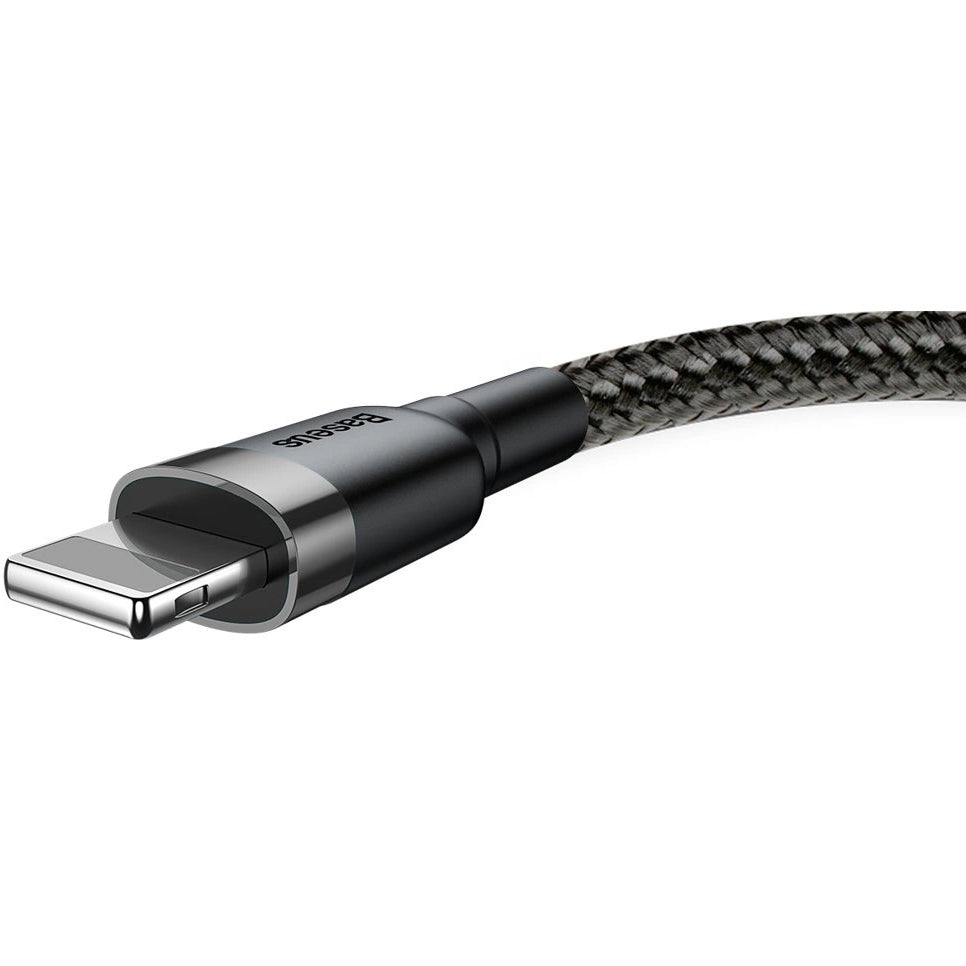 Data- og opladningskabel USB-A - Lightning Baseus Cafule, 18W, 0,5m, Grå CALKLF-AG1