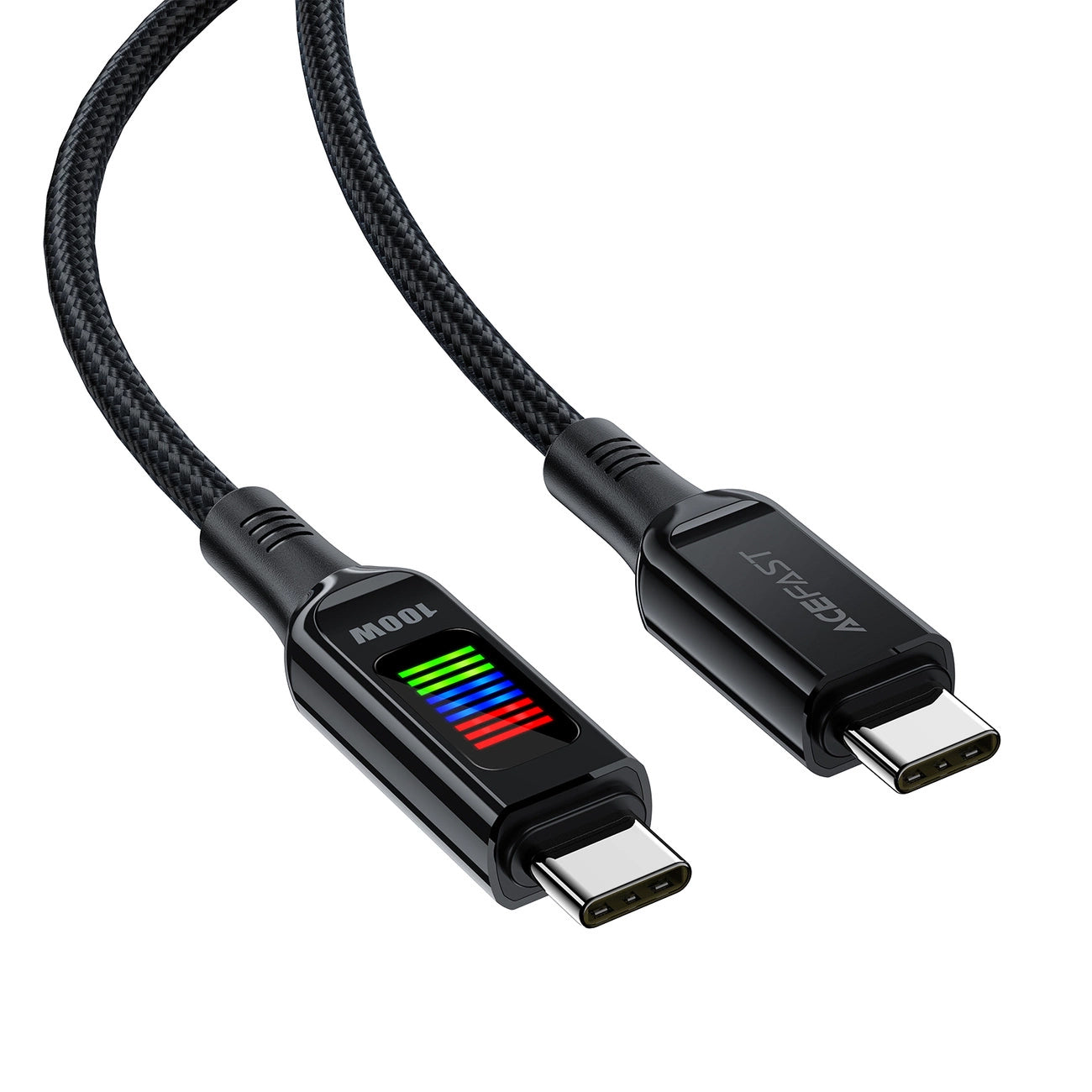 Data- og opladningskabel USB-C - USB-C Acefast C7-03, 100W, 1,2m, Sort