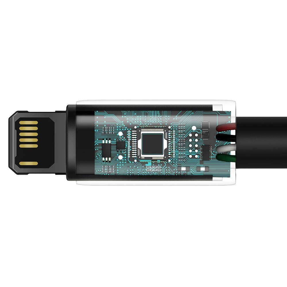 Data- og opladningskabel USB-A - Lightning Baseus Tungsten Gold, 20W, 1m, sort CALWJ-01