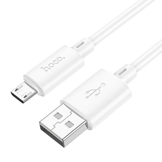 HOCO X88 USB-A - microUSB data- og opladningskabel, 18W, 1m, hvid