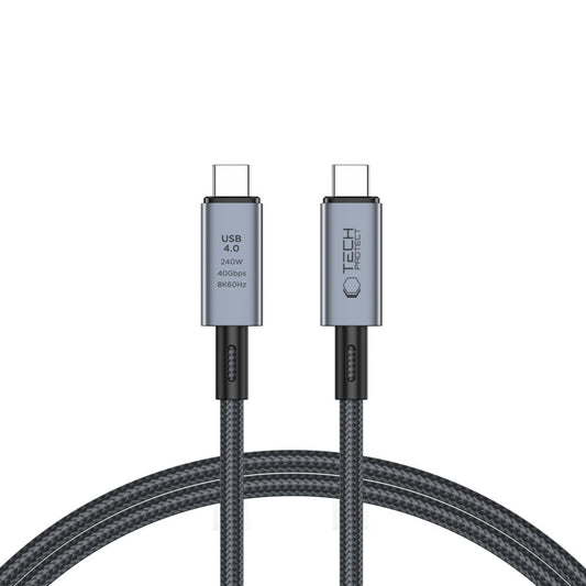 USB-C data- og opladningskabel - USB-C Tech-Protect Ultraboost Max, 240W, 1m, grå