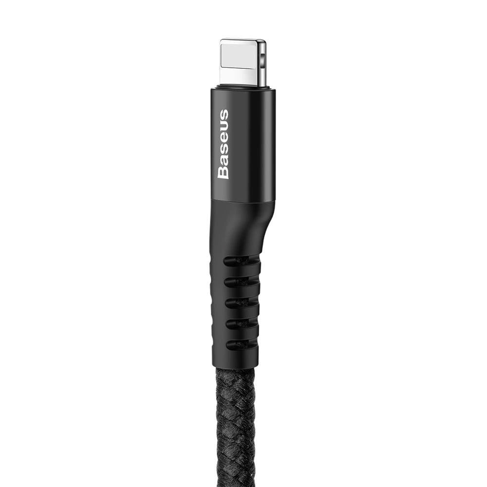 Data- og opladningskabel USB-A - Lightning Baseus Fish Eye Spring, 18W, 1m, sort CALSR-01 CALSR-01