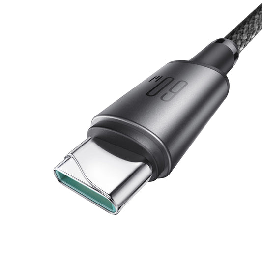 USB-C data- og opladningskabel - USB-C Joyroom S-A50, 60W, 1.2m, Grå