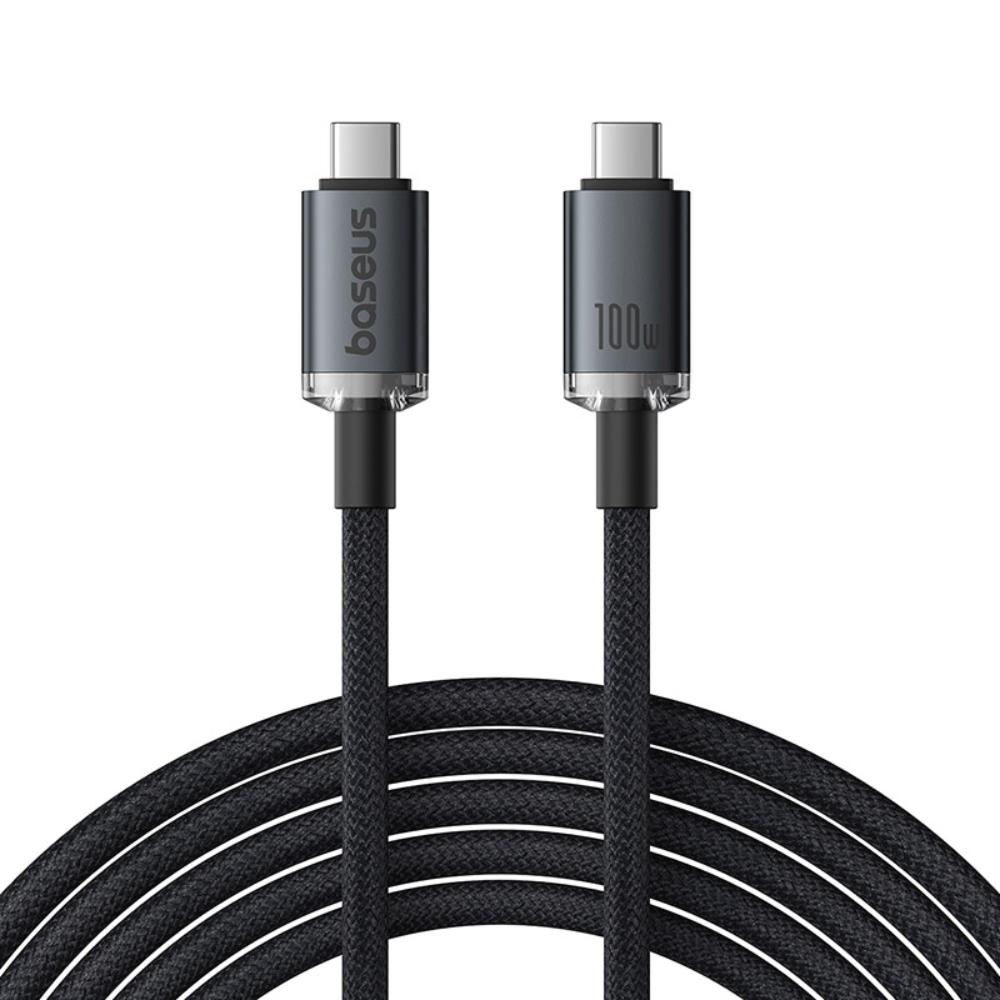 Data- og opladningskabel USB-C - USB-C Baseus Crystal Shine Series, 100W, 1,5m, Sort P10318204111-00