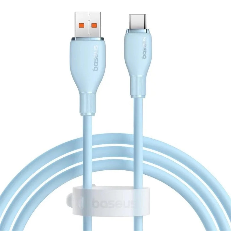 Data- og opladningskabel USB-A - USB-C Baseus Pudding, 100W, 1.2m, Blå P10355703311-00