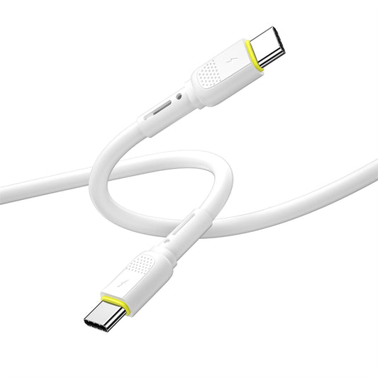Data- og opladningskabel USB-C - USB-C WiWu Wi-C034, 60W, 1.2m, Hvid