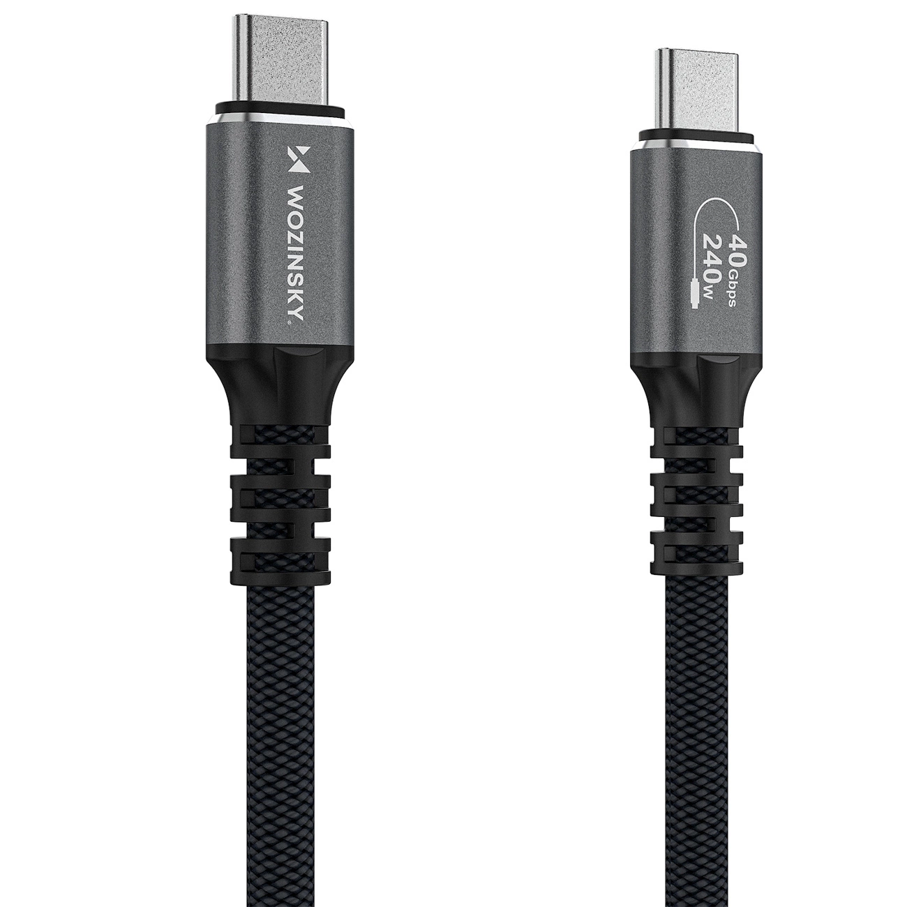 USB-C Data- og Opladningskabel - USB-C WZK WPS-UY42S, 240W, 2m, Sort