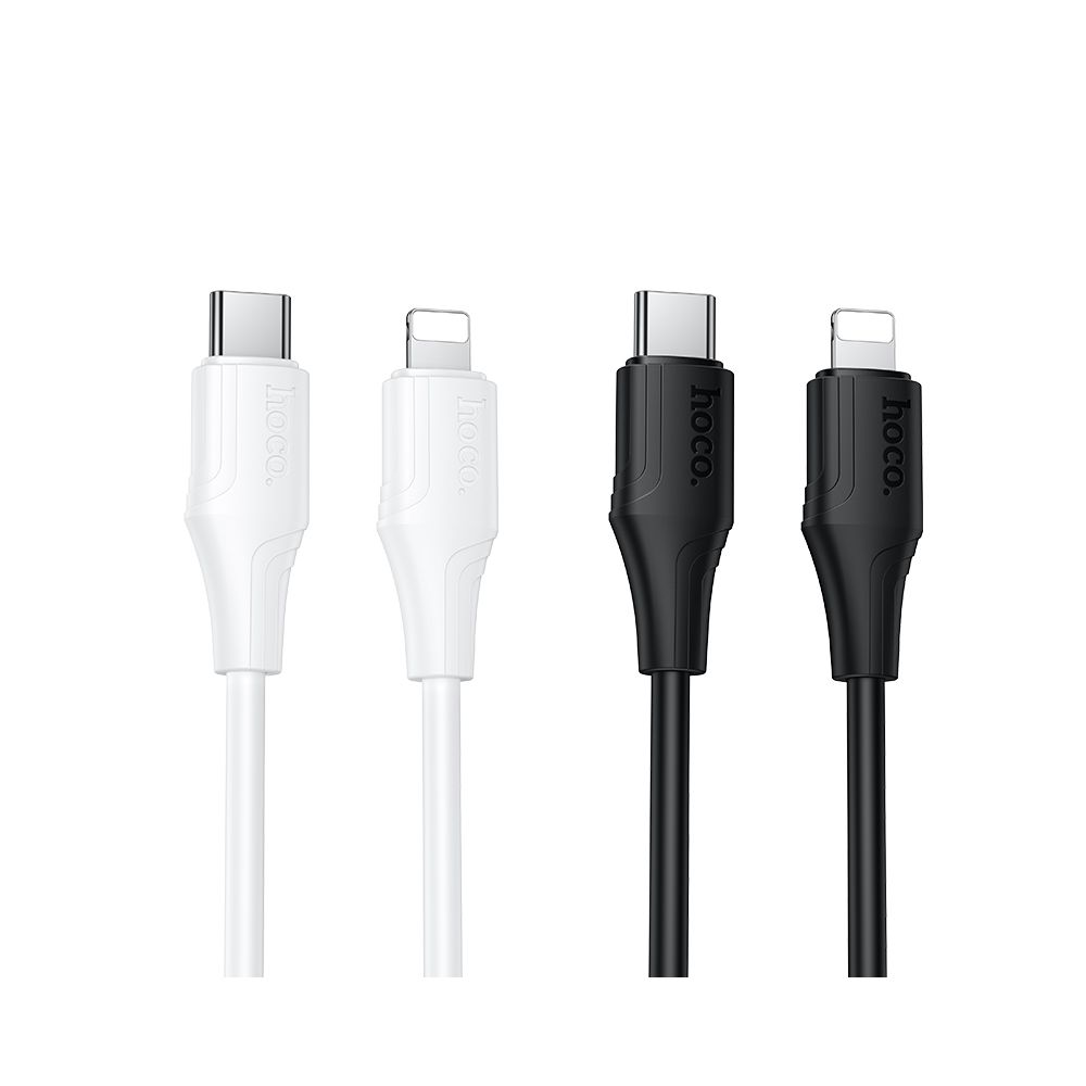 Data- og opladningskabel USB-C - Lightning HOCO X124, 27W, 1m, Hvid