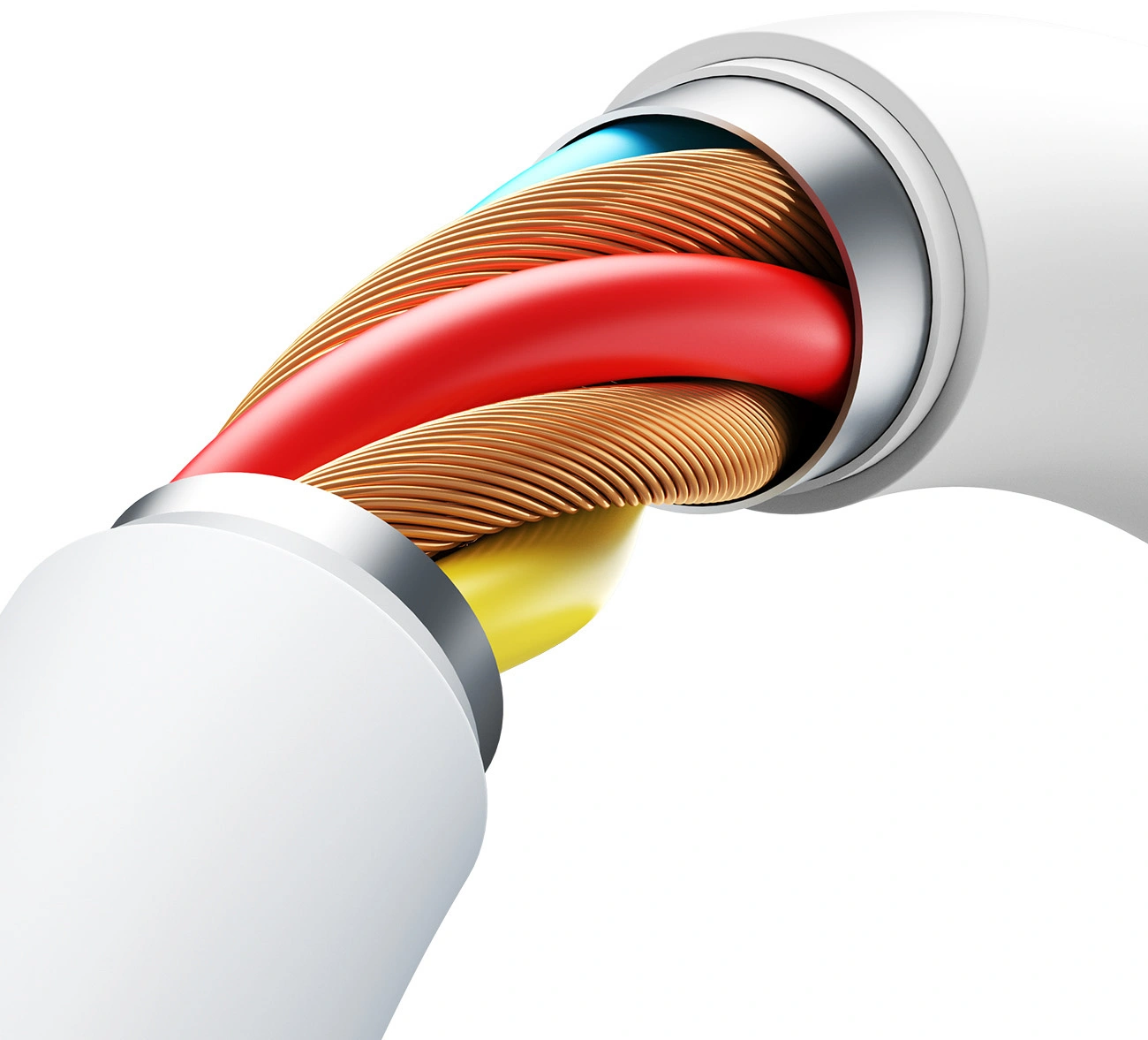 USB-C Data- og Opladningskabel - USB-C Joyroom S-A62 Lively, 60W, 1,2m, Hvid
