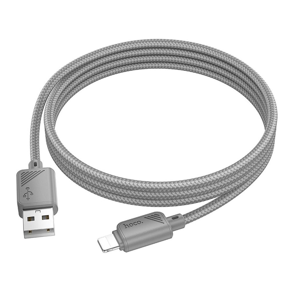 USB-A til Lightning data- og opladningskabel HOCO X113, 18W, 1m, grå