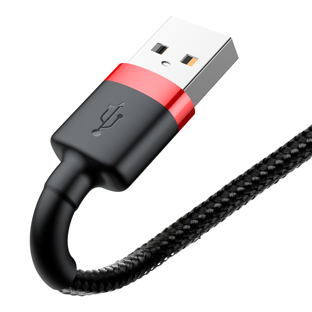 Data- og opladningskabel USB-A - Lightning Baseus Cafule, 18W, 2m, Rød CALKLF-C19