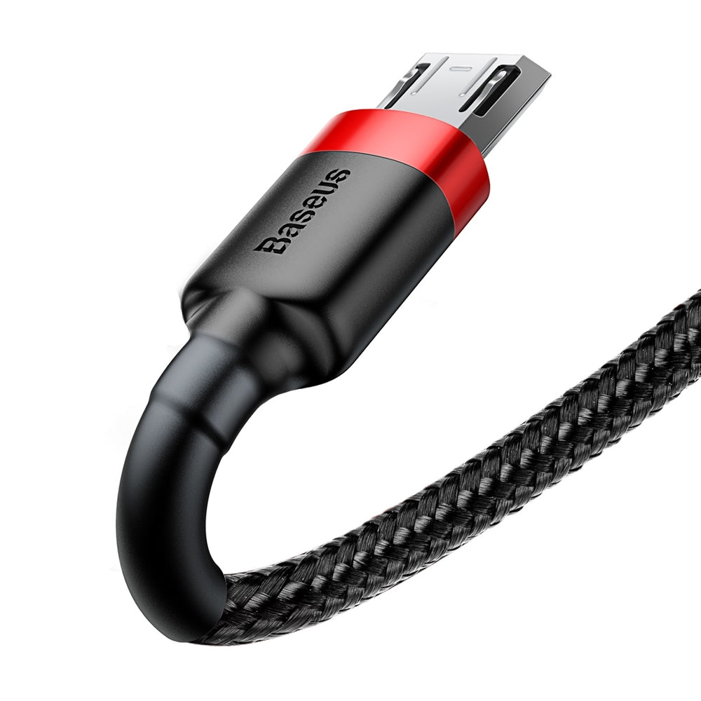 USB-A til microUSB data- og opladningskabel Baseus Cafule, 18W, 1m, Rød CAMKLF-B91