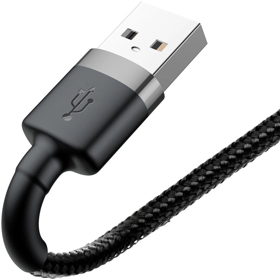 Data- og opladningskabel USB-A - Lightning Baseus Cafule, 18W, 0,5m, Grå CALKLF-AG1