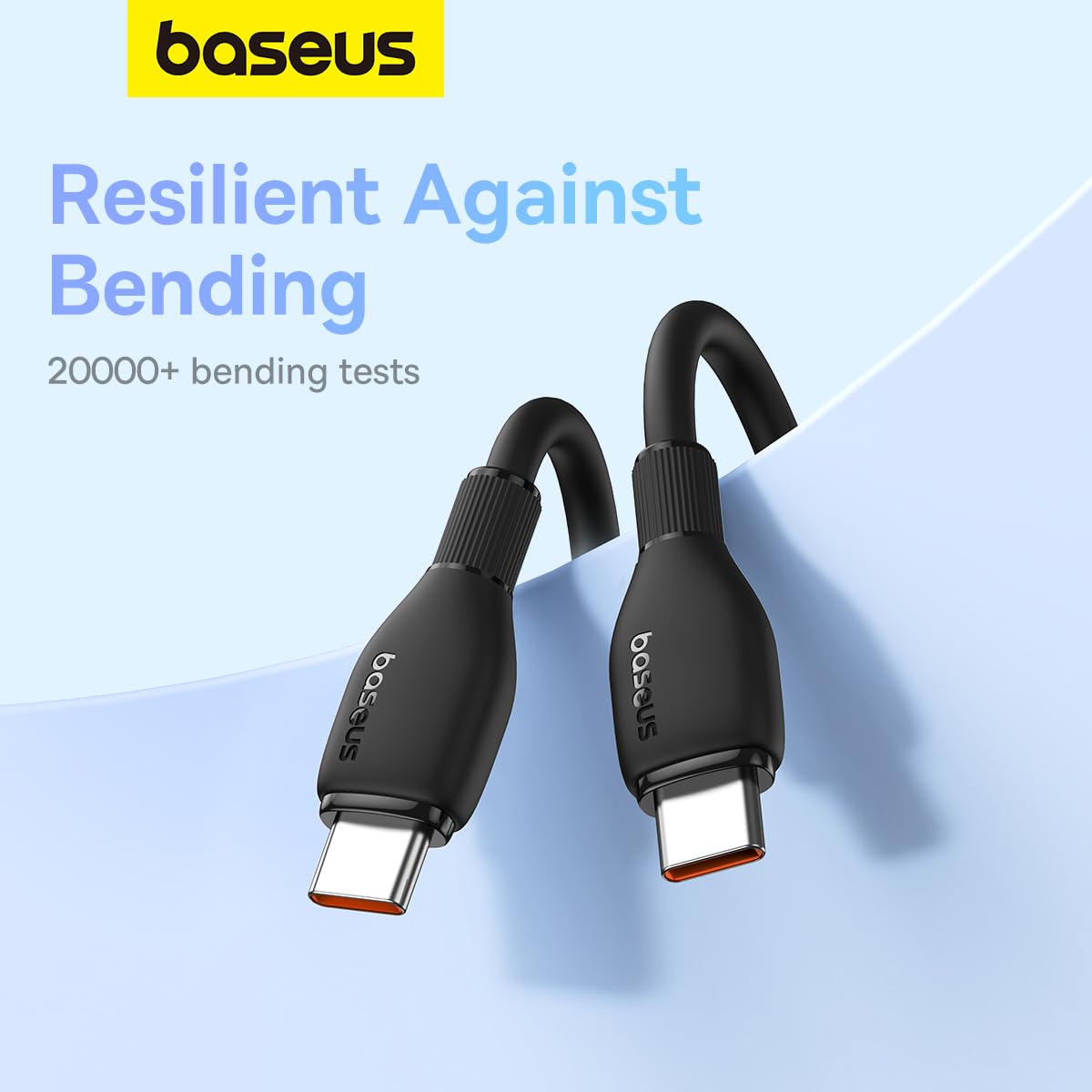 Data- og opladningskabel USB-C - USB-C Baseus Pudding, 100W, 1.2m, Sort P10355702111-00
