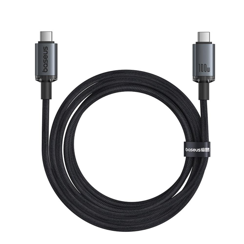Data- og opladningskabel USB-C - USB-C Baseus Crystal Shine Series, 100W, 1,5m, Sort P10318204111-00