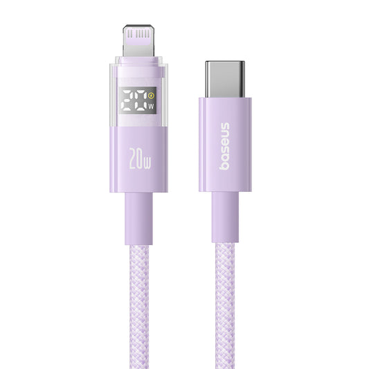 USB-C to Lightning Baseus Display 2 Data and Charging Cable, 20W, 1m, Purple P10382703511-00