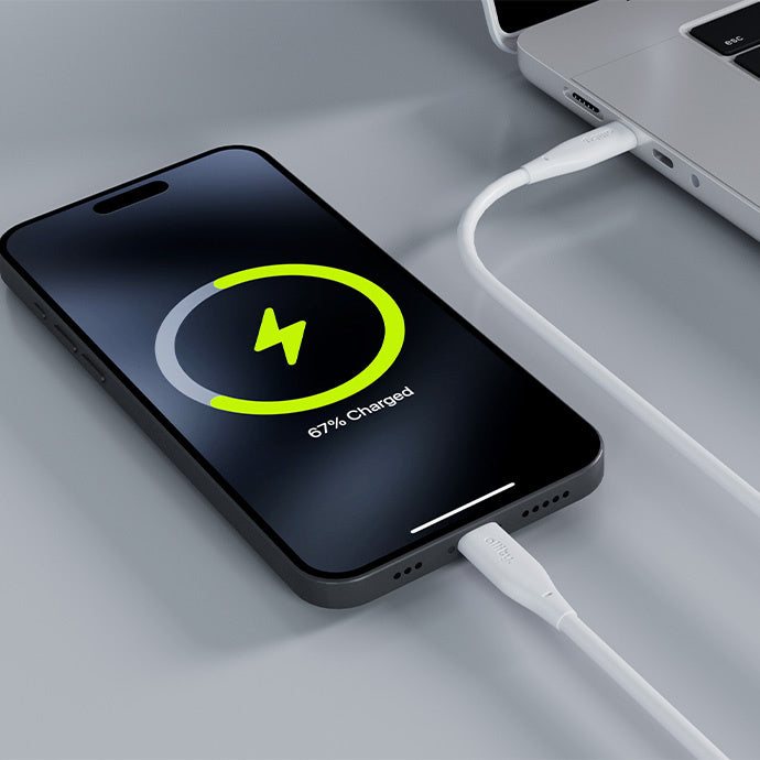 USB-C Data- og Opladningskabel - USB-C Allity. AUC-02, 100W, 2m, Hvid
