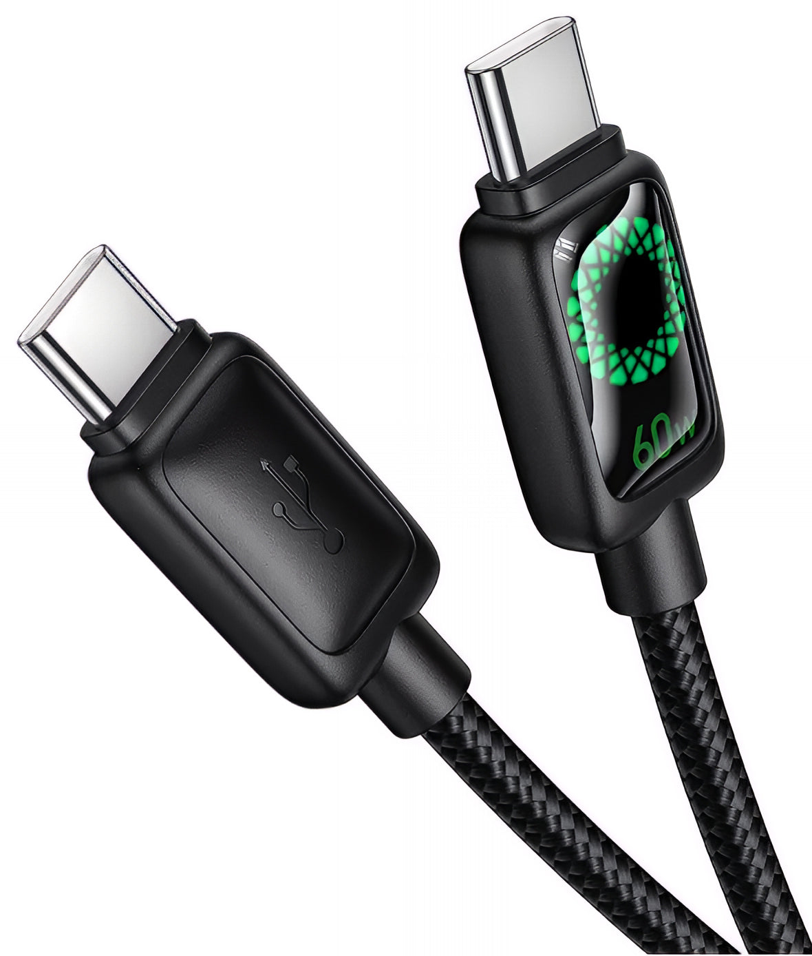 USB-C Data- og Opladningskabel - USB-C HOCO U146, 60W, 1.2m, Sort