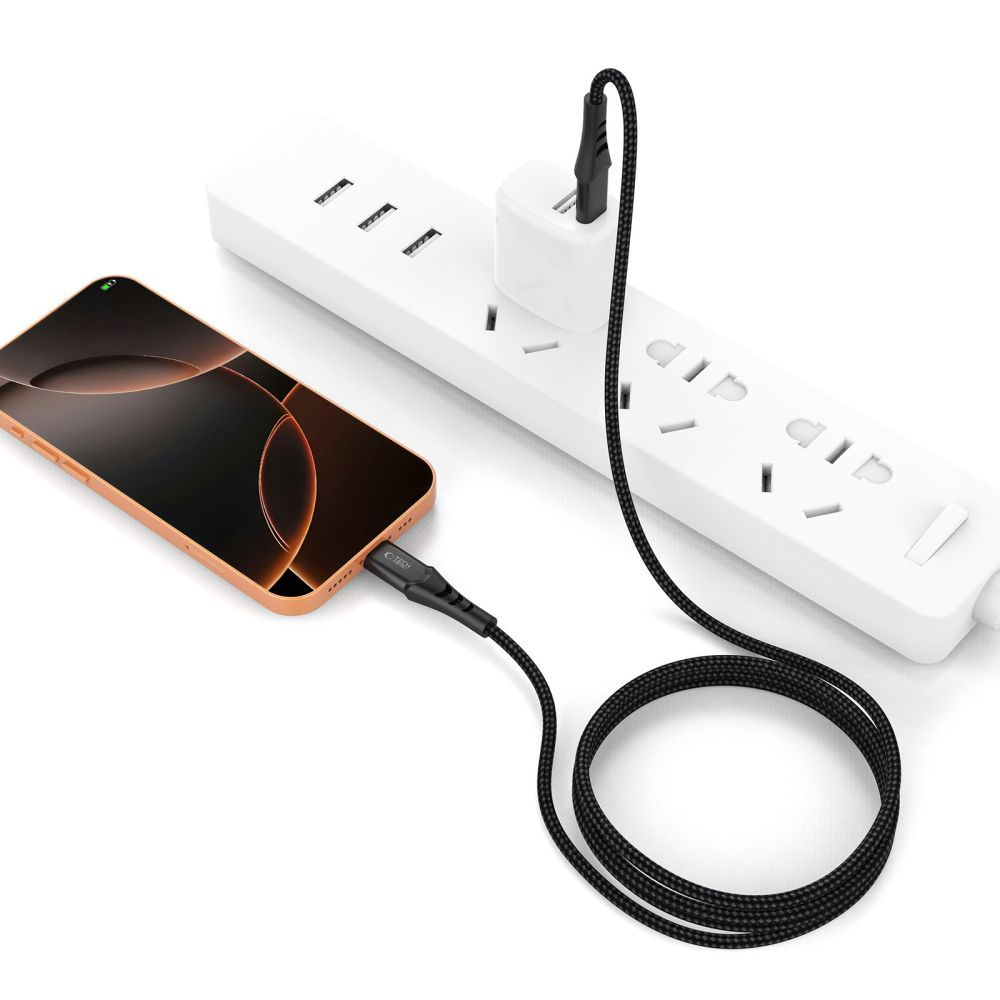 USB-C Data- og Opladningskabel - USB-C Tech-Protect UB11T Ultraboost, 100W, 1m, Sort