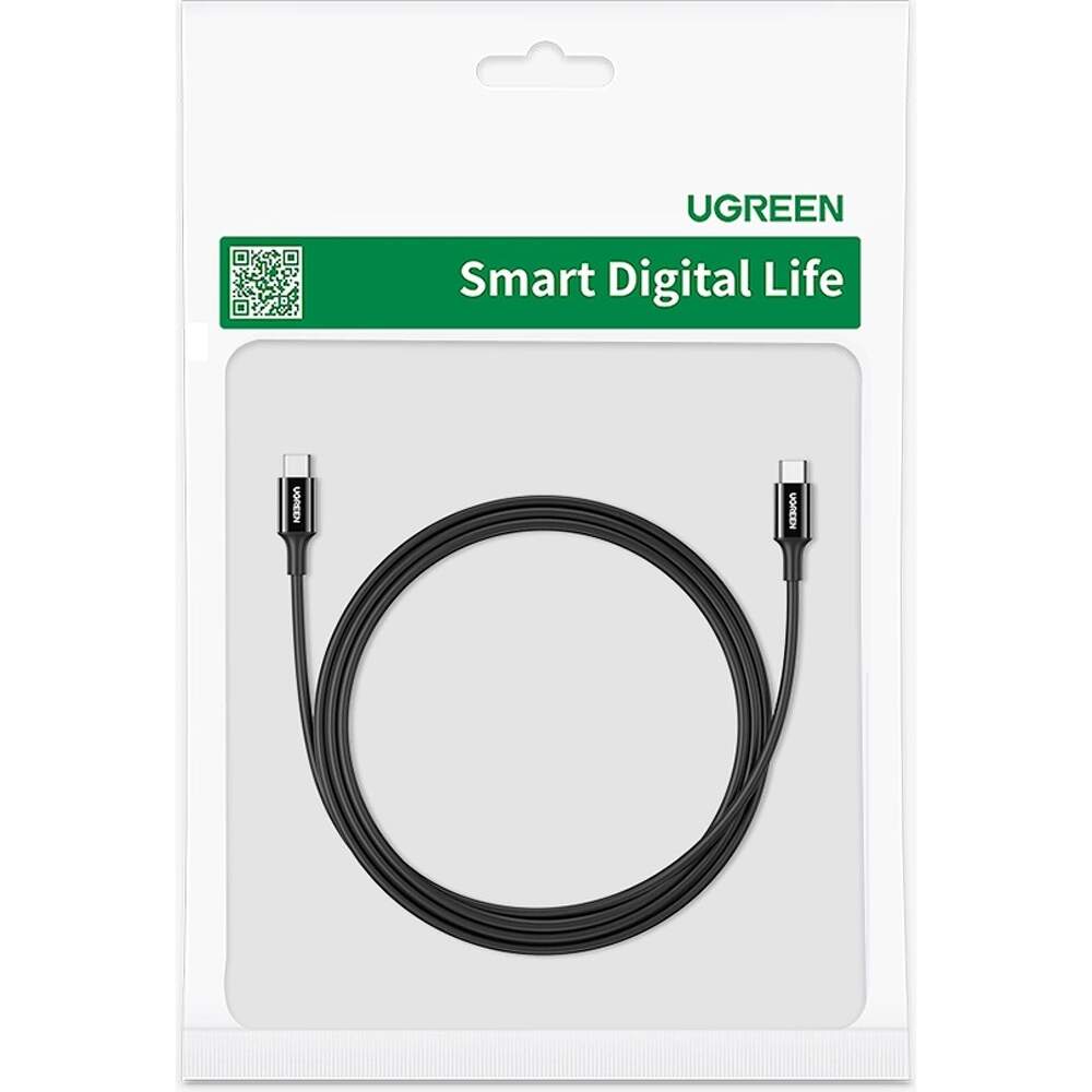USB-C Data- og Opladningskabel - USB-C UGREEN US300, 100W, 2m, Sort