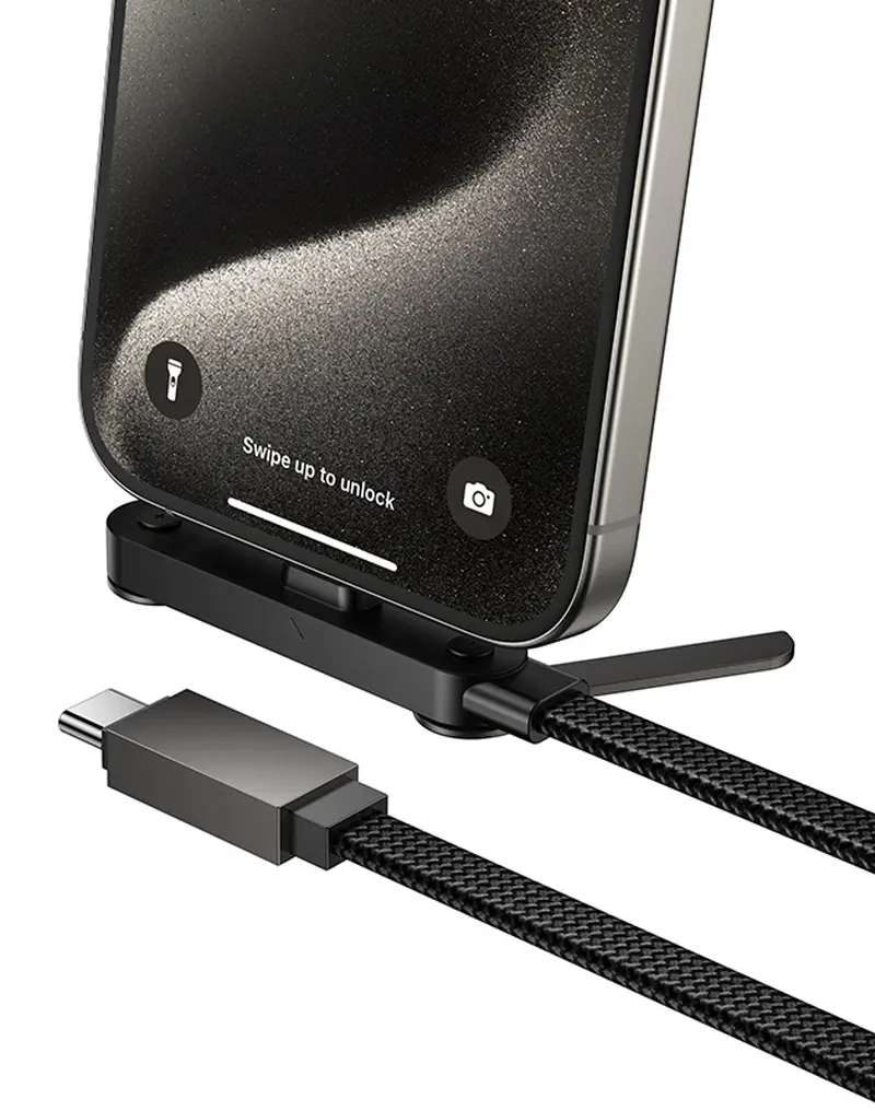 USB-C Data- og Opladningskabel - USB-C HOCO U150 Exquisite, 60W, 1,2m, Sort