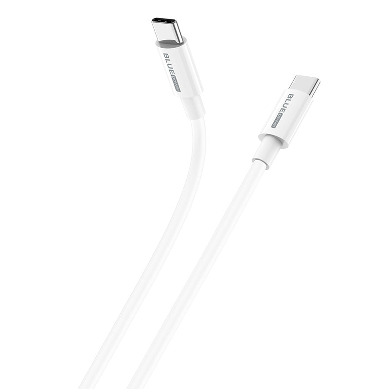 USB-C Data- og Opladningskabel - USB-C BLUE Power BBX44, 100W, 1m, Hvid