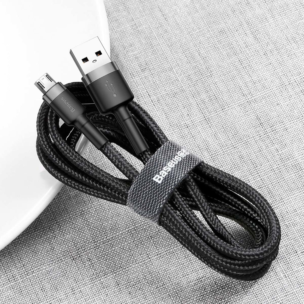 Data- og opladningskabel USB-A - microUSB Baseus Cafule, 18W, 1m, grå CAMKLF-BG1