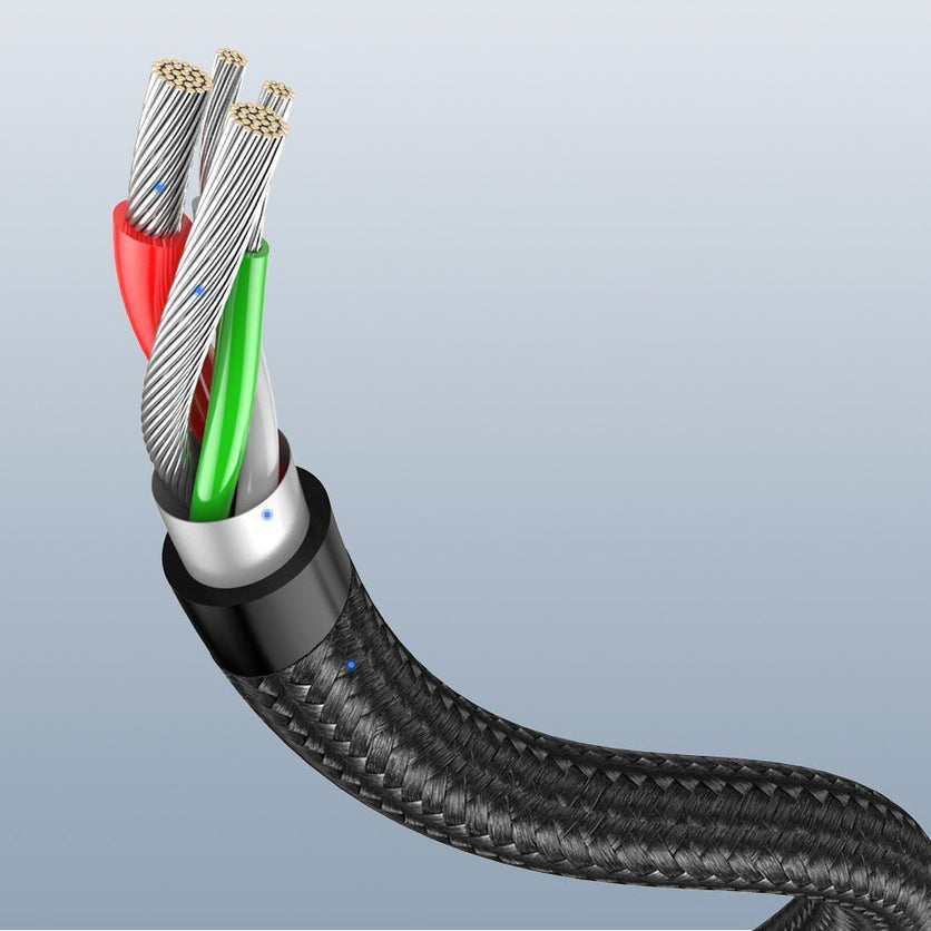 Data- og opladningskabel USB-A - USB-C UGREEN US284 Angled, 18W, 3m, Grå