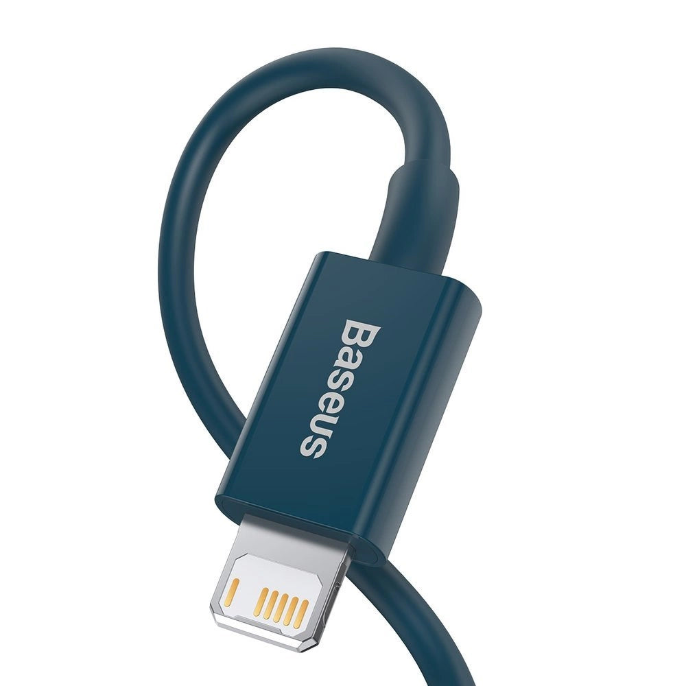 Data- og opladningskabel USB-A - Lightning Baseus Superior Series, 20W, 1m, blå CALYS-A03