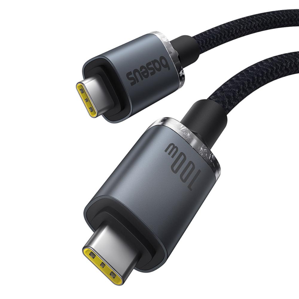 Data- og opladningskabel USB-C - USB-C Baseus Crystal Shine Series, 100W, 1,5m, Sort P10318204111-00