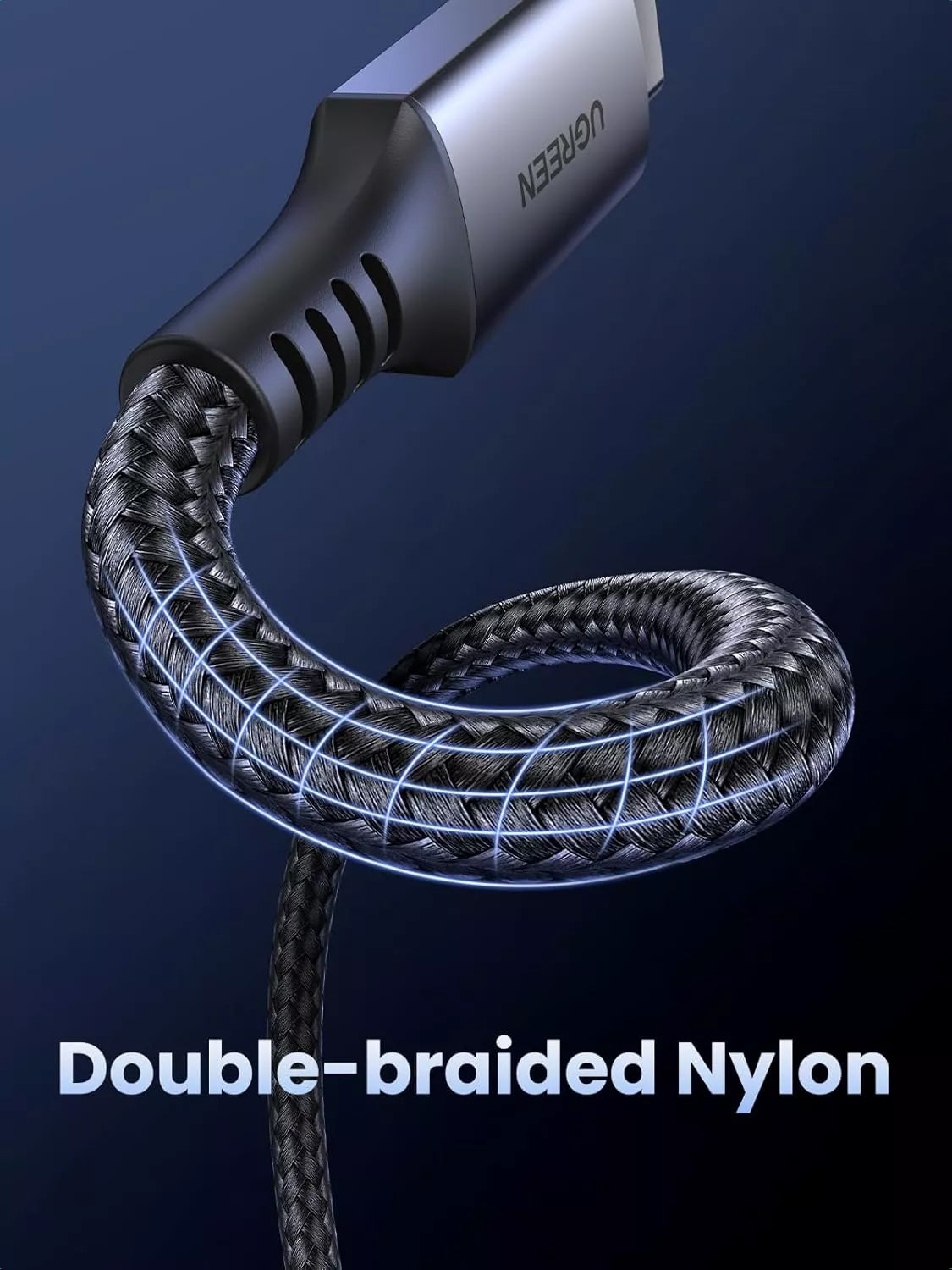 USB-C data- og opladerkabel - USB-C UGREEN US567, 60W, 2m, grå